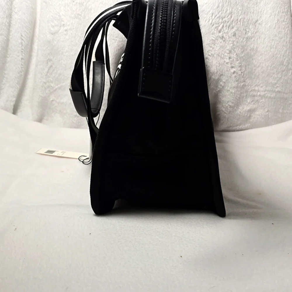 Marc Jacobs Signet Medium Black Canvas Shoulder Convertible Tote Bag NWT - Picture 4 of 8